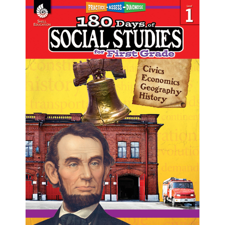 SHELL EDUCATION 180 Days of Social Studies for First Grade 51393